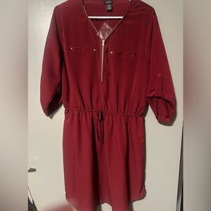 RUE 21 Elegant Burgundy Women's Dress